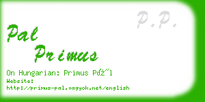 pal primus business card